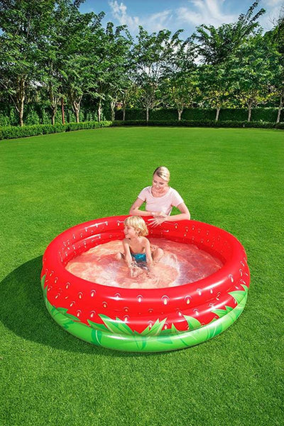 Piscina Bestway 3 anelli fragola 160x38 cm