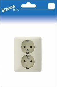 Toma empotrada Streamline ra peha doble crema - 6602016