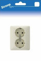 Toma empotrada Streamline ra peha doble crema - 6602016