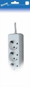 Stroomlijn tcd ra 3-voudig 1,5 meter snoer wit 6672200