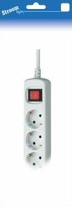 Stroomlijn tcd ra 4-voudig 1,5 meter snoer wit 6672565