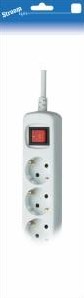 Stroomlijn tcd ra 6-voudig 1,5 meter snoer wit 6672010