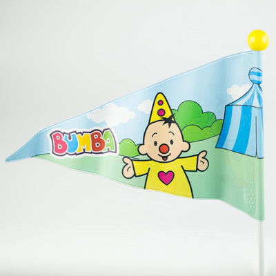 Studio 100 bandiera per biciclette bumba junior 150 cm in vinile bianco 2 pezzi