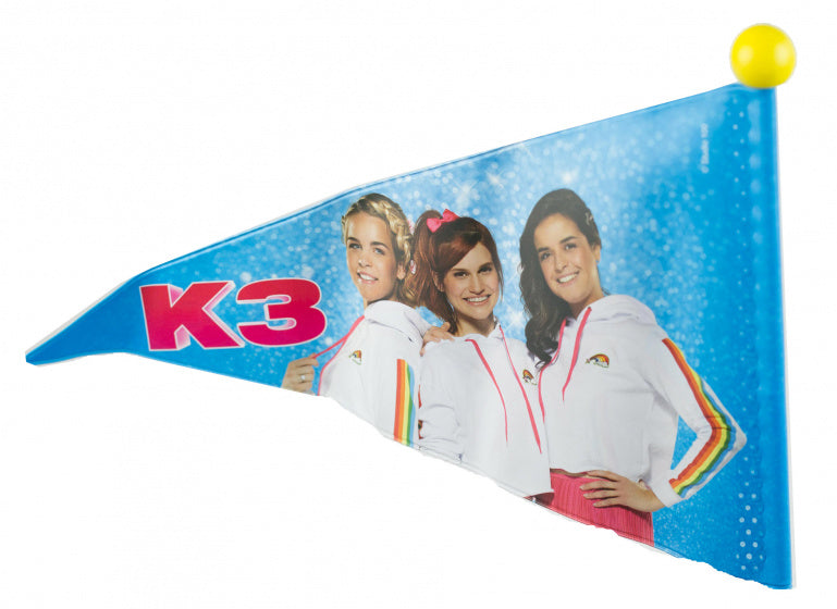Studio 100 bandiera per biciclette k3 junior 150 cm in vinile rosa