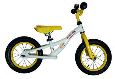 loopfiets Maya de Bij 12 Inch Junior Wit Geel