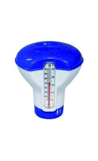 Summer fun Chloordispenser 20 gram met Thermometer Blauw wit