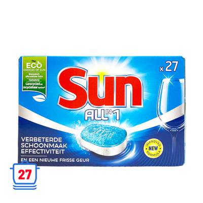 Pastiglie per lavastoviglie Imp Sun tutto in 1 da 27 pezzi