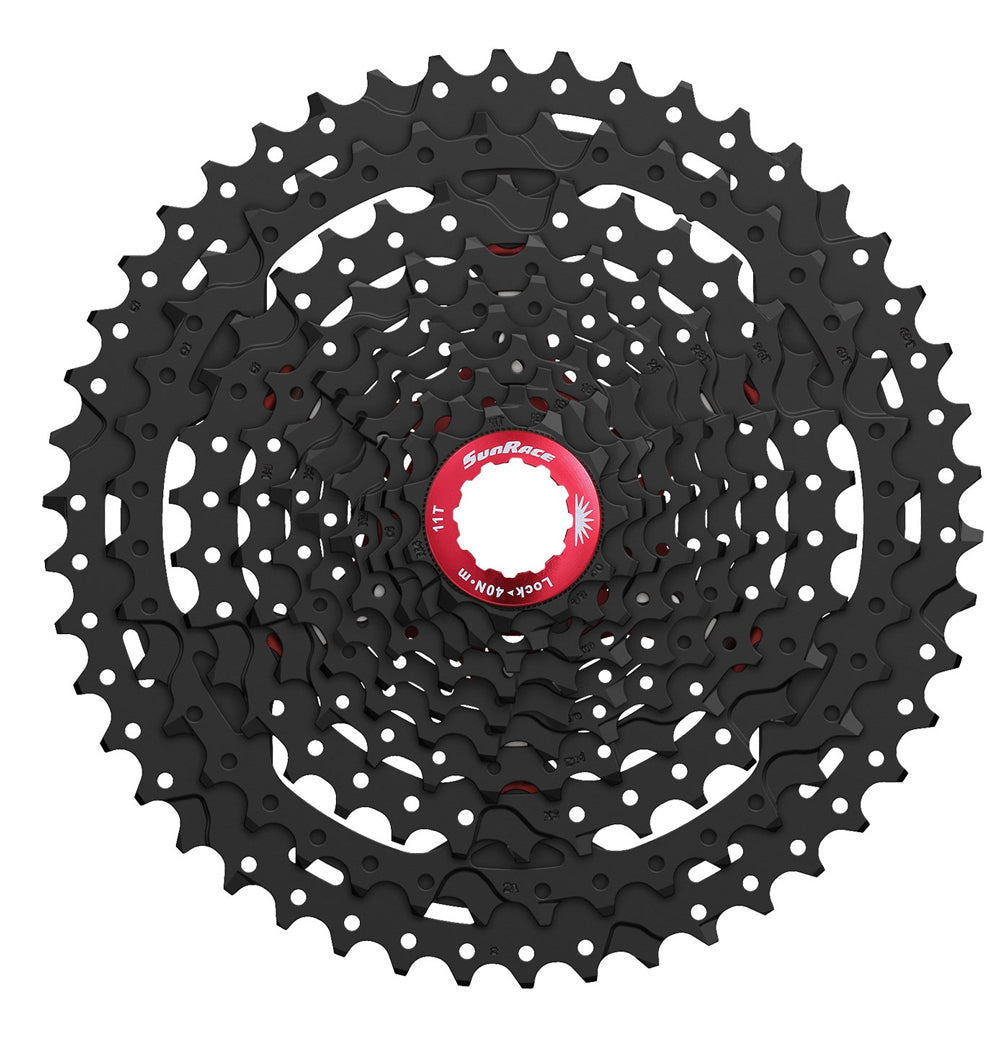 Sunrace Cassette a 10 velocità CS-MX3 11-46T Rosso nero