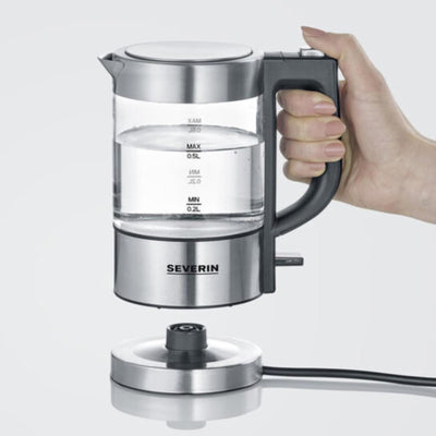 Severin Glass Mini Kettle 1100W 0,5 L WK 3472