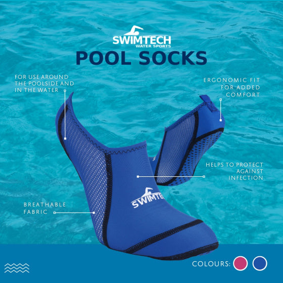 Swimtech Nadming Socks Junior Polyester Blue Size 37.5 40