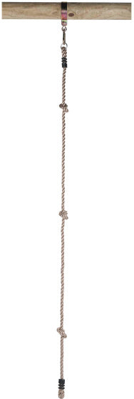 Swinging Climbing Rope con 3 nodi e 1 anello 180 cm naturale