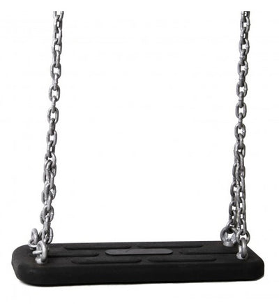 Asiento oscilante con cadena de acero de 45 x 18 cm negro