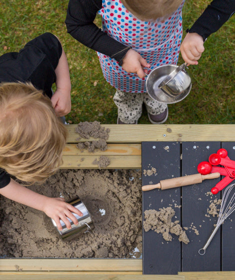 SwingKing Speelkeuken met Zandlade voor Buiten Vurenhout Naturel