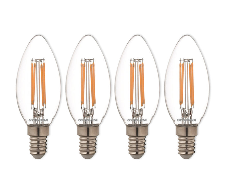 Sylvania LED LAMP E14 470 LM Candela Clear 4 pezzi