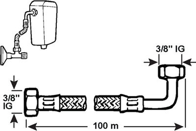 Manguera de conexión flexible Cornat 3 8x3 8x150 - t317227