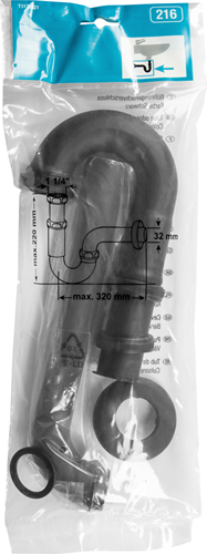 Cornat tubo sifón metal 1 1 4 120mm 216 negro - t3175021