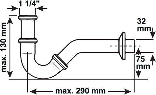 Cornat bidé sifón latón ch 1 1 4 215 - t317503