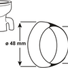 Cornat conexión exterior inodoro 44mm 48mm - t360299