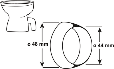 Cornat conexión exterior inodoro 44mm 48mm - t360299