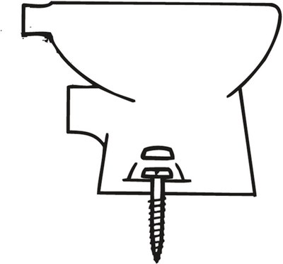 Cornat cover cap for bottom screw (2 pcs) wi - t364800