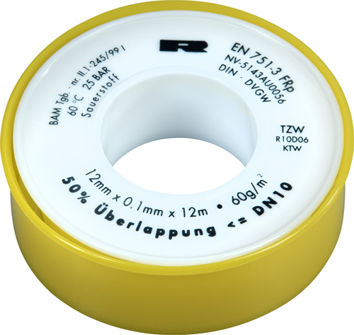 Cinta de teflón Cornat 12x0,1mm (12m) gas - t380700