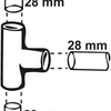 Conector en T para soldar Cornat cu 28mm - t513028
