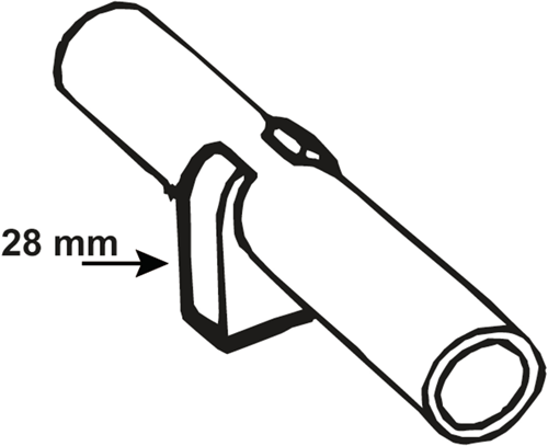 Tubo in rame Cornat a clip singola 28mm (2 pezzi) - t560406