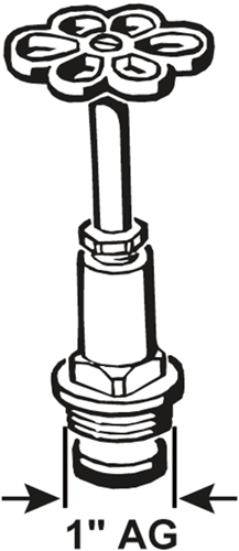 Cabezal de grifo largo Cornat para válvula de bola 1'' - t571733