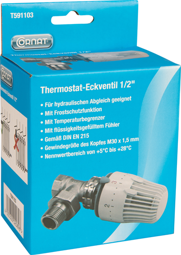 Cornat valvola termostatica per radiatore ad angolo 1 2 - t591103