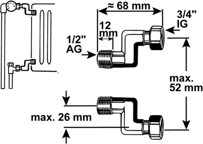 Attacco Cornat per radiatore 1 2x3 4 - t591517