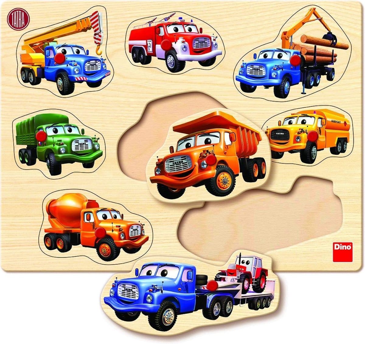 DiNotoys Dino Puzzle - Madre Tatra Form Puzzle - 8 piezas