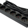 Enzo tcd ra 6-voudig 3m snoer zwart - 6672631