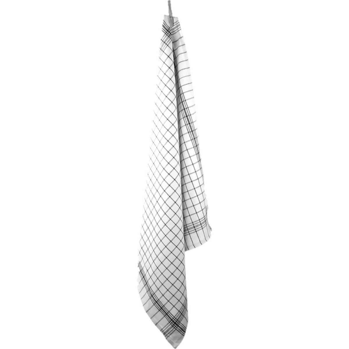 Theedoek ruit zwart 70x70cm pak a 12