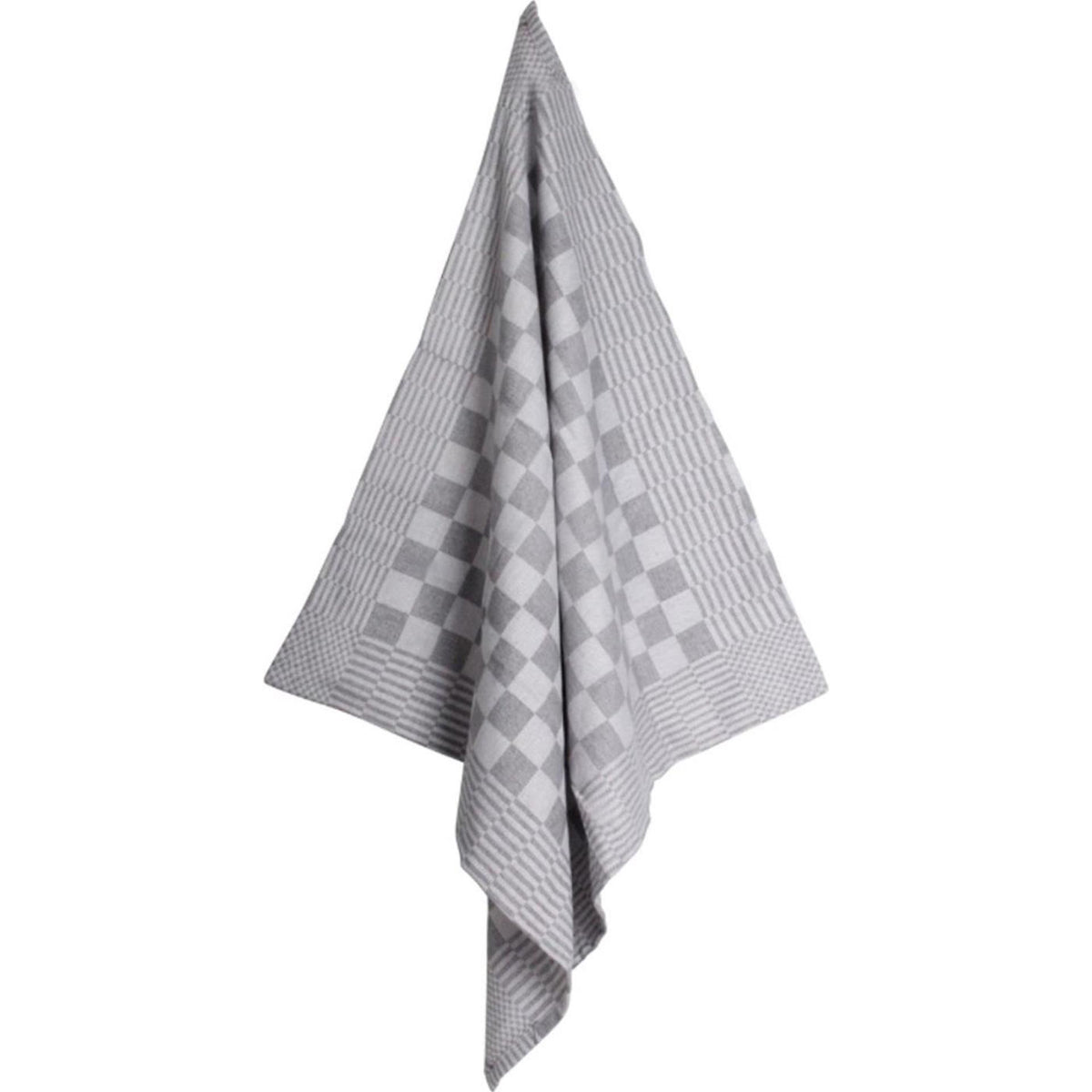 Koksdoek grijs grote ruit 70x70cm pak a 12 st.