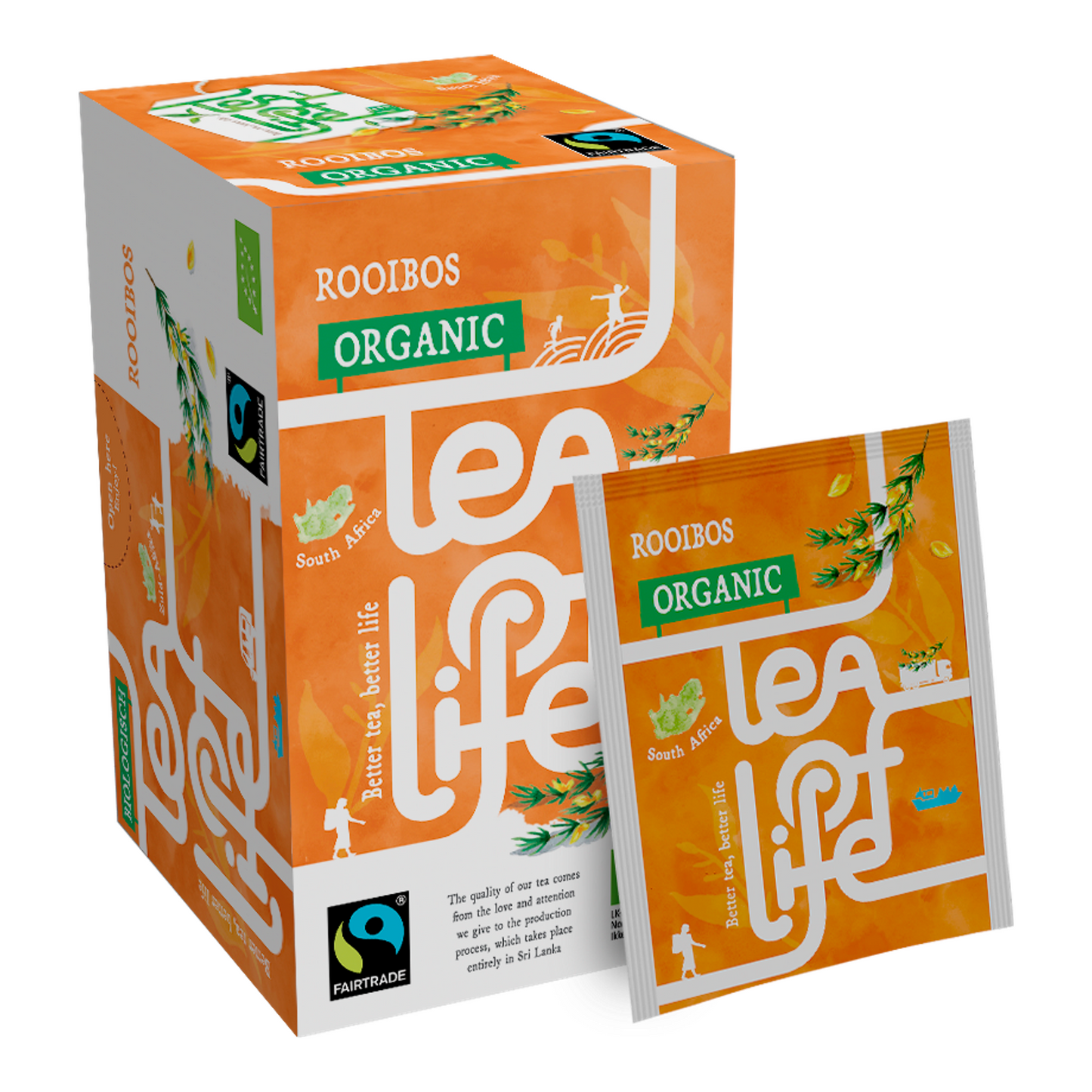 Té de la vida rooibos orgánico de comercio justo (25x1,5gr)