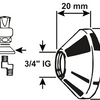 Roseta cornat para acoplamiento s (2 piezas) ms-ch - tec321025
