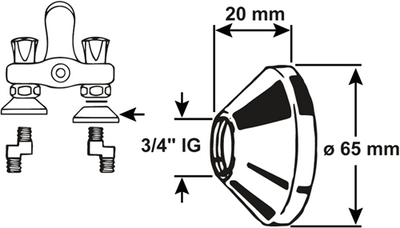 Rosetta Cornat per giunto a S (2 pz) ms-ch - tec321025