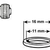 Junta tórica cornat gardena 11mm (2uds) - tec380007