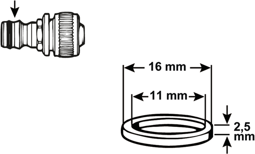 Junta tórica cornat gardena 11mm (2uds) - tec380007