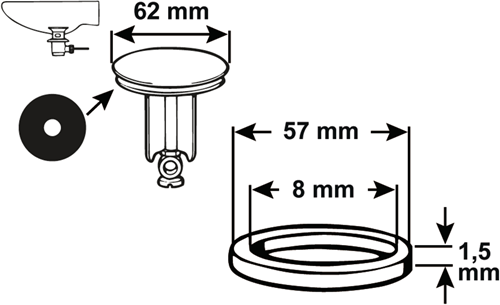 Goma cornat junta d62mm para tec317411 - tec380245