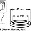 Membrana in gomma Cornat per piletta 60x23 - tec380424