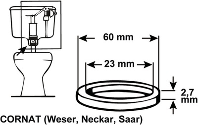 Cornat rubber membrane for drain 60x23 - tec380424
