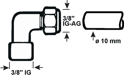 Cornat morsetto accoppiamento ch ginocchio 3 8vx10mm - tec582004