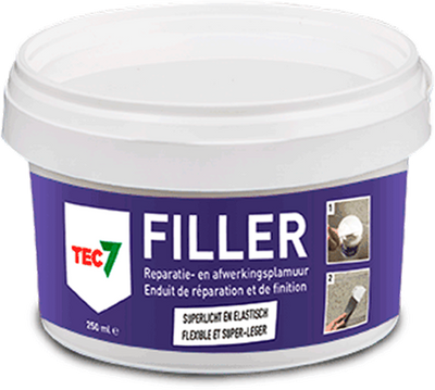 Tec7 filler pot all-in-one filler and finishing putty 250ml - 601025000