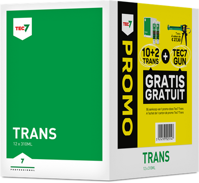 Tec7 trans clear patron sellador de juntas transparente 310ml - 539506000
