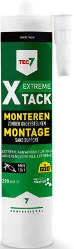 Kit montaggio rapido cartuccia x-tack Tec7 290ml nero - 534515000