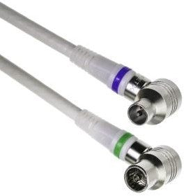 Cavo di collegamento coassiale Technetix completo non imballato 1,5 m angolato - 2081015