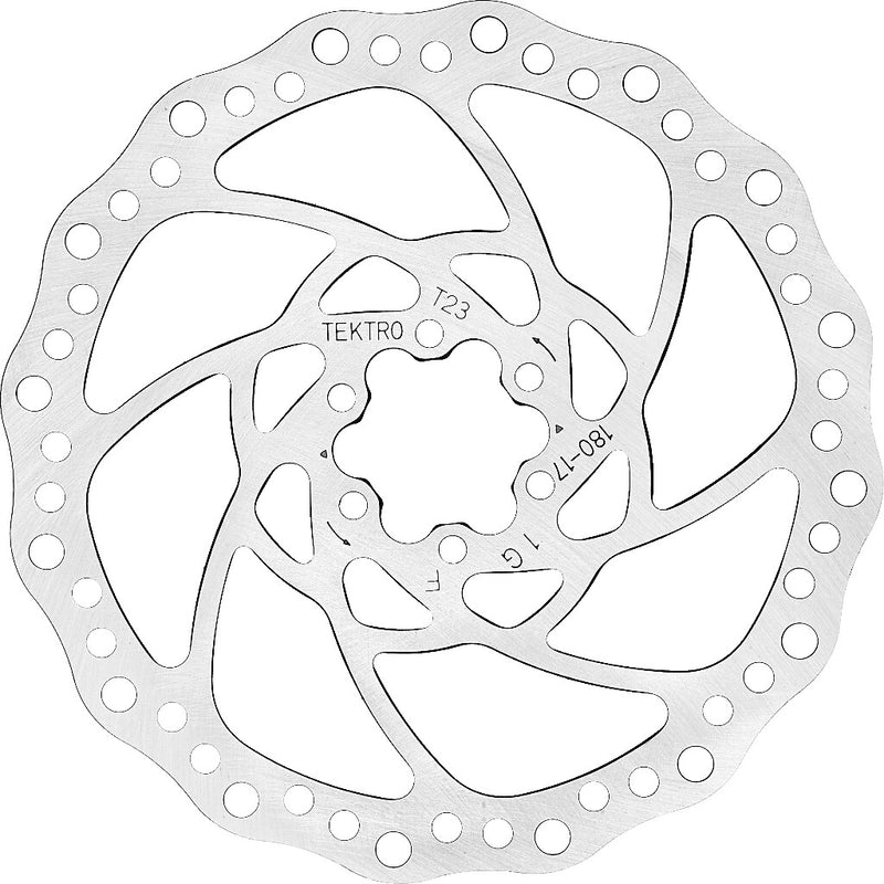 Disco freno Tektro tr180-17 180mm 2,3mm 6 fori argento