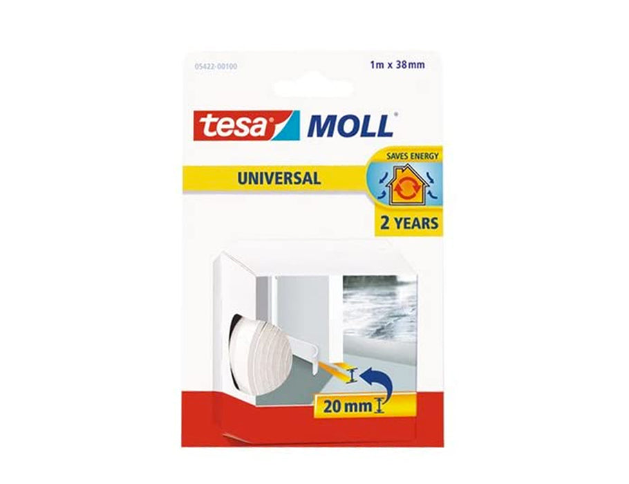 Tesa Tour Strap Puerta interior 1 m x 38 mm en rollo blanco