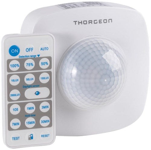 Rilevatore di presenza Thorgeon da parete a soffitto 360 gradi ip65 bianco+ab - 3900551